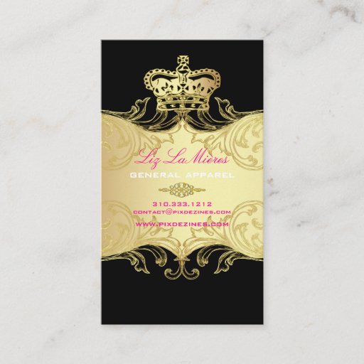 Customizable PixDezines Marie Antoinette en Oro Business Cards