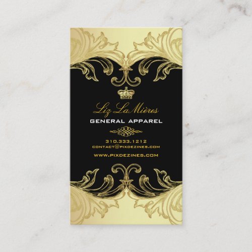 PixDezines Marie Antoinette on Pique Damask Business Card Template
