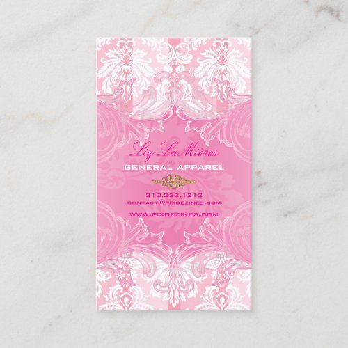 PixDezines Marie Antoinette on Pique Damask Business Cards