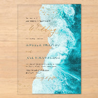 PixDezines Marine Waves Shoreline Beach Wedding