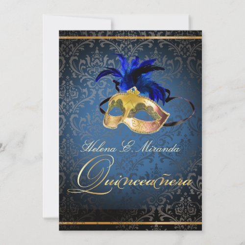 PixDezines Masquerade/Blue/DIY color!! Custom Invitation