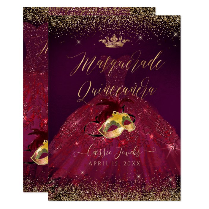 quinceanera burgundy