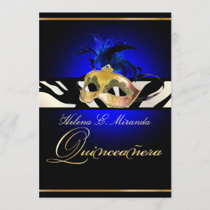 PixDezines Masquerade/Quincenera/DIY color!! Invitation