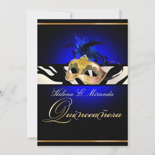 PixDezines MasqueradeQuinceneraDIY color Invitation