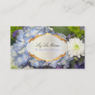 PixDezines maui blue hydrangea Business Card