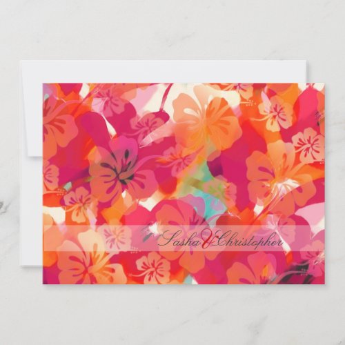 PixDezines Maui Hibiscus Personalized Invite