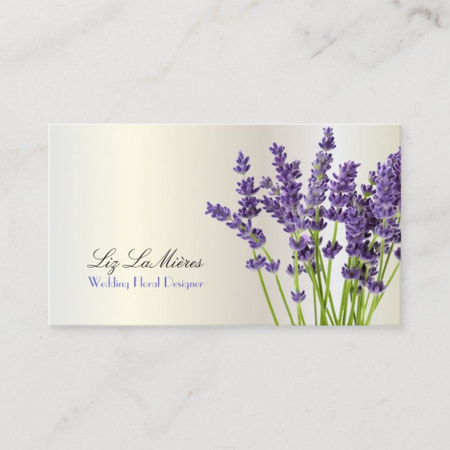 PixDezines maui lavender Business Card (Front)