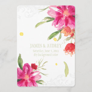 PixDezines may flower/watercolor Invitation