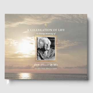 PixDezines Memorial Sunset Beach Guest Book