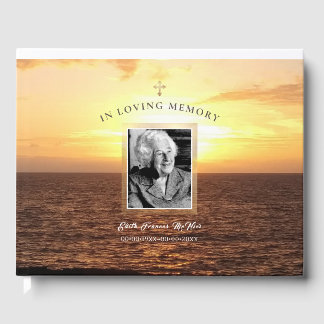 PixDezines Memorial Sunset Beach Guest Book