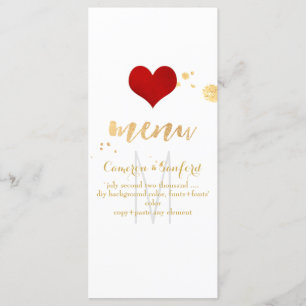 PixDezines Menu DIY Color/Big Red Heart