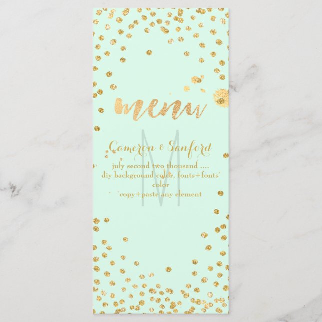 PixDezines menu DIY color/dazzled gold specks (Front)