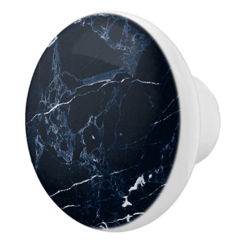 PIXDEZINES MIDNIGHT BLUE MARBLE CERAMIC KNOB