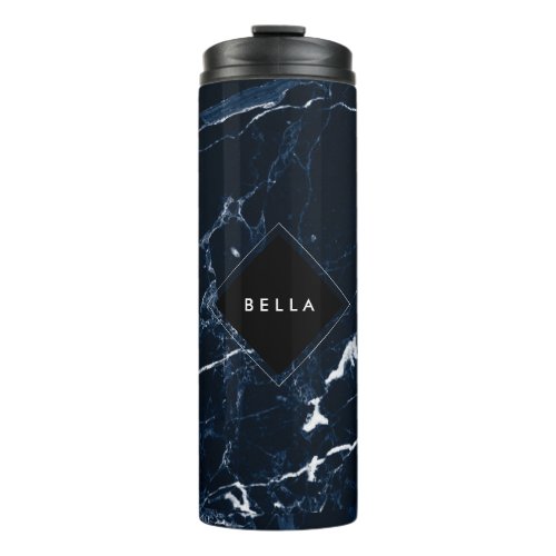 PixDezines MIDNIGHT BLUE MARBLE Thermal Tumbler