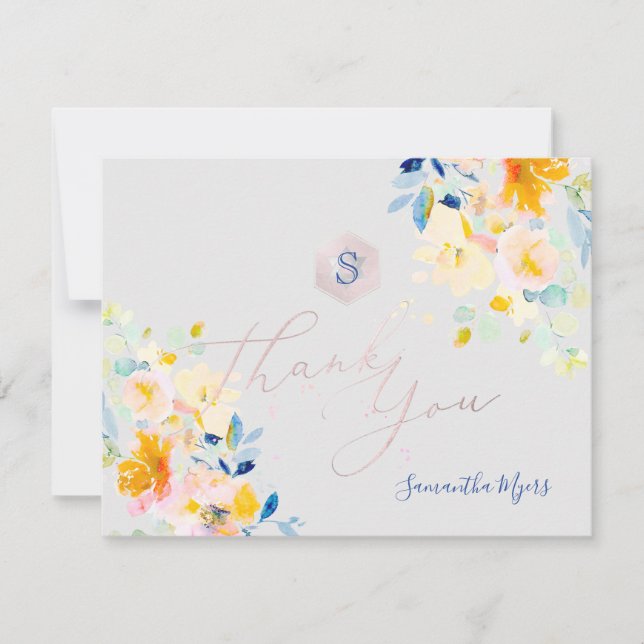 PixDezines Midsummer Roses  Mitzvah Thank You✡ RSVP Card (Front)