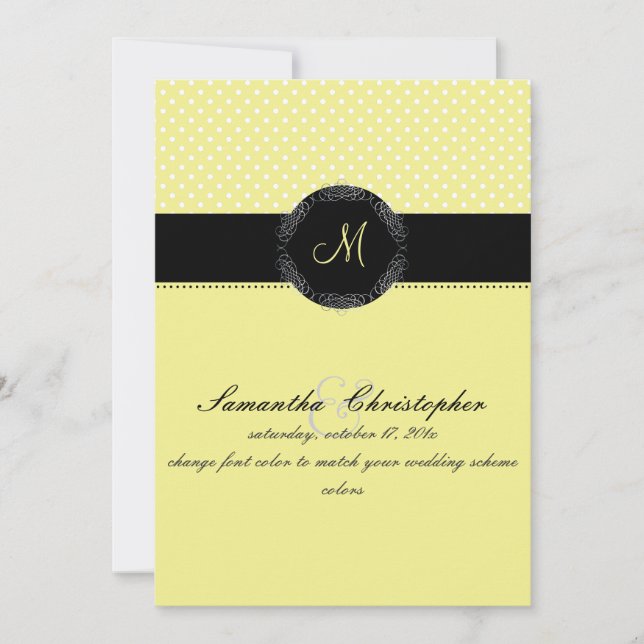 PixDezines Mini dots|DIY background colors, lemon Invitation (Front)