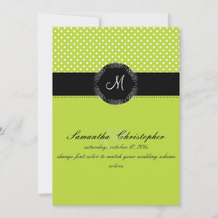 PixDezines Mini dots DIY background colors, lime Invitation