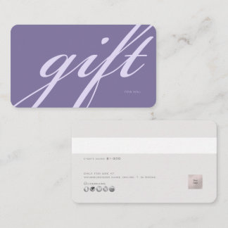 PixDezines Minimalist E Gift Card DIY color Purple