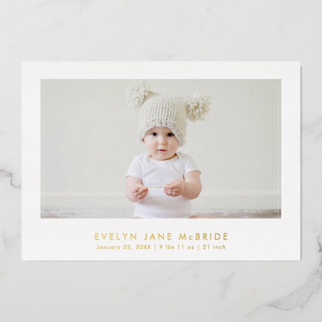 PixDezines Minimalist Foil 5x7 Invitation (Front)