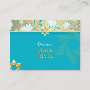 PixDezines mitzvah directions cards/grunge stars Enclosure Card