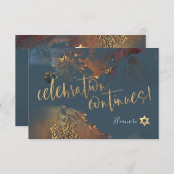 Pixdezines Mitzvah✡ H2 Galaxy Abstract Slate Rust Rsvp Card by custom_mitzvah at Zazzle