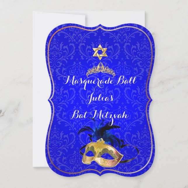 PixDezines Mitzvah Masquerade/DIY color!! Invitation (Front)