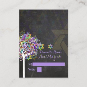 Pixdezines Mitzvah Place Cards/tree Of Life Place Card by custom_mitzvah at Zazzle