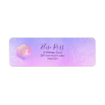 PixDezines Mitzvah Watercolor Agate Purple Label