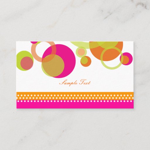 Customizable PixDezines Mod Bubbles/mitzvah place cards Business Cards