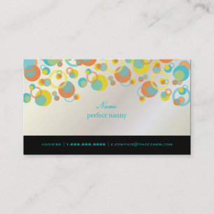 PixDezines Mod Bubbles / Retro Syle + Colors Business Card