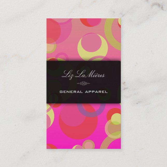 PixDezines Mod Bubbles / Retro Syle + Colors Business Card (Front)