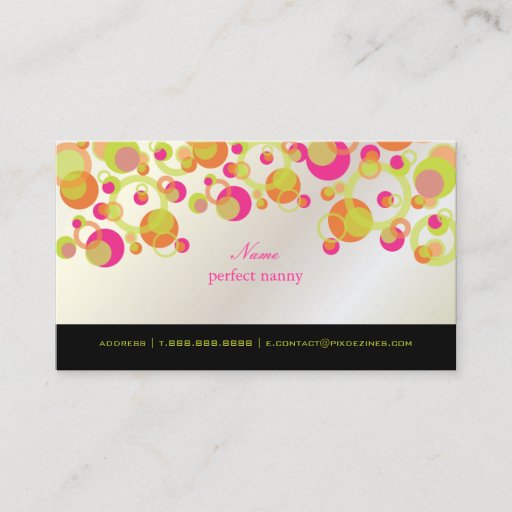 Customizable Mod bubbles/contemporary  business cards