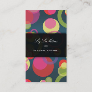 PixDezines Mod Bubbles / Retro Syle + Colors Business Card