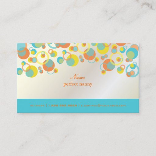 Customizable Mod bubbles/contemporary  business cards