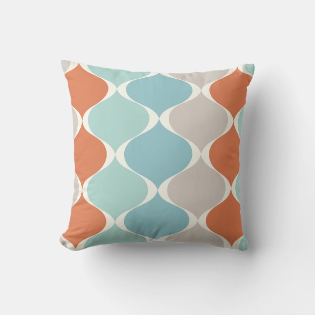 PixDezines mod ogee DIY background color Throw Pillow (Front)