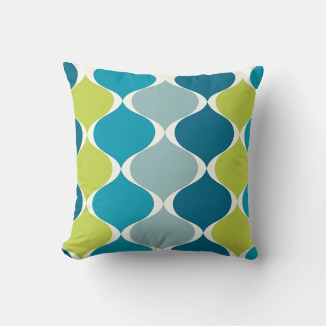 PixDezines mod ogee DIY background color Throw Pillow (Front)