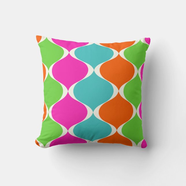 PixDezines mod ogee DIY background color Throw Pillow (Front)