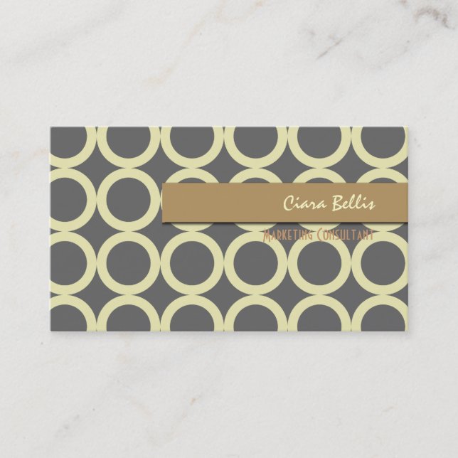 PixDezines Mod Rings {customizable background} Business Card (Front)