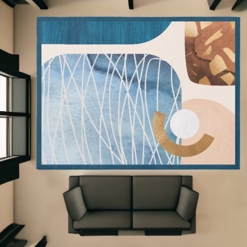 PixDezines Modern Abstract Composition Rug