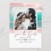 PixDezines Modern Art, Rose Gold Teal Aqua