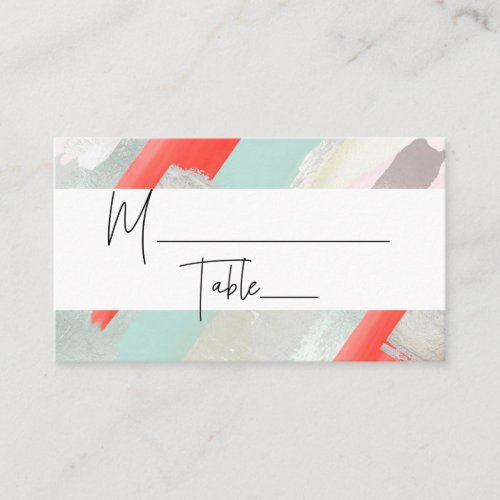 PixDezines Modern Watercolor Coral Place Cards