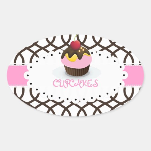 PixDezines monaco trelliscupcakeDIY color Oval Sticker