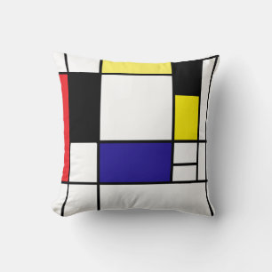 PixDezines Mondrian Arts 1/diy background Throw Pillow