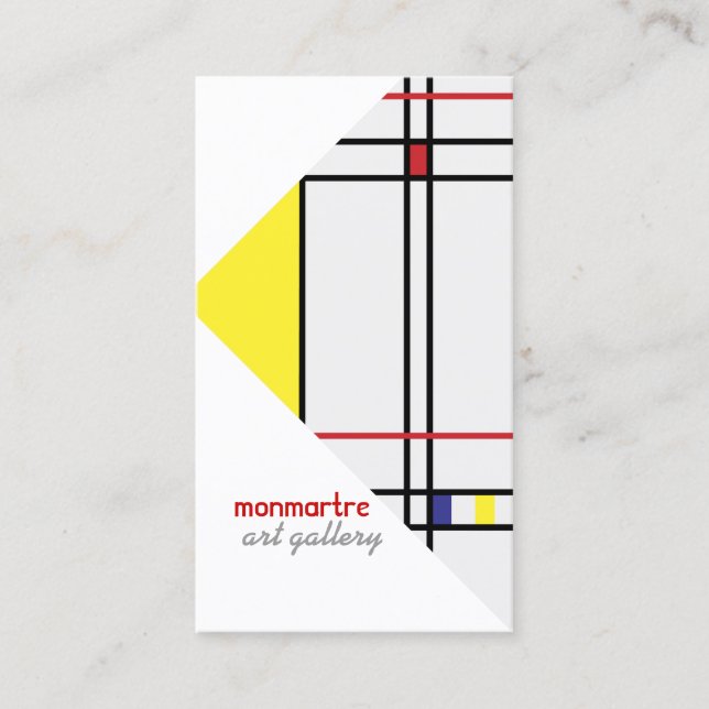 PixDezines mondrian/DIY background colors Business Card (Front)