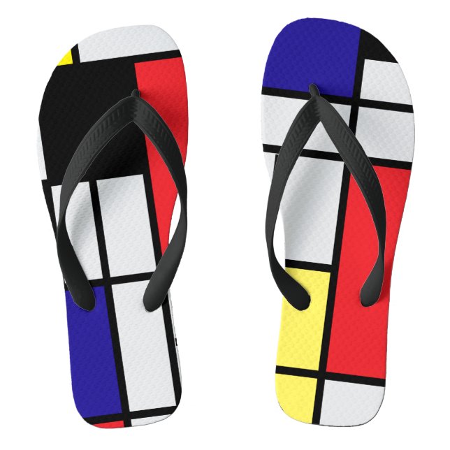 PixDezines mondrian Flip Flops (Footbed)