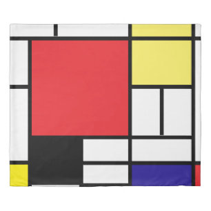 PixDezines Mondrian, Minimalist Duvet Cover