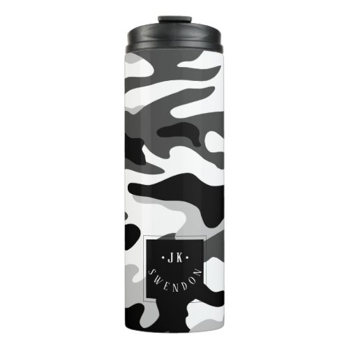 PixDezines Monogram Arctic Snow Camouflage Thermal Tumbler