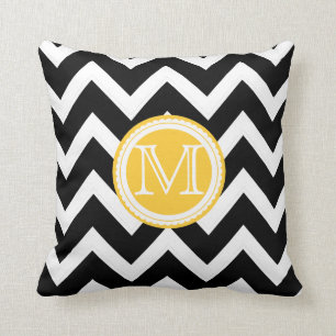 PixDezines monogram diy color chevron pattern Throw Pillow