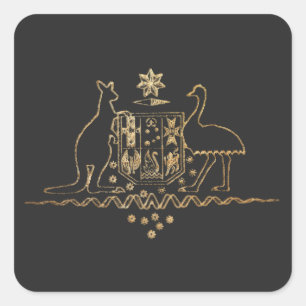 PixDezines Monogram Faux Gold Foil, Thank You Square Sticker