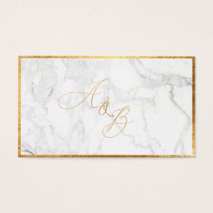 PixDezines Monogram Marble+Faux Gold Calligraphy